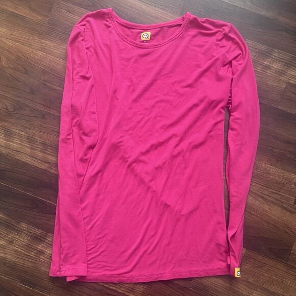 Lot of 2 Wonder Wink Under Scrub Shirts Women's M Long Sleeve Pink Green - Picture 4 of 11